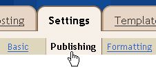 settings publishing